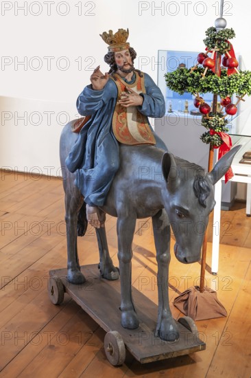 Baroque palm donkey, around 1700, Museum im Kornhaus, Hauptstr. 40, Bad forest lake, Baden-Württemberg, Germany
