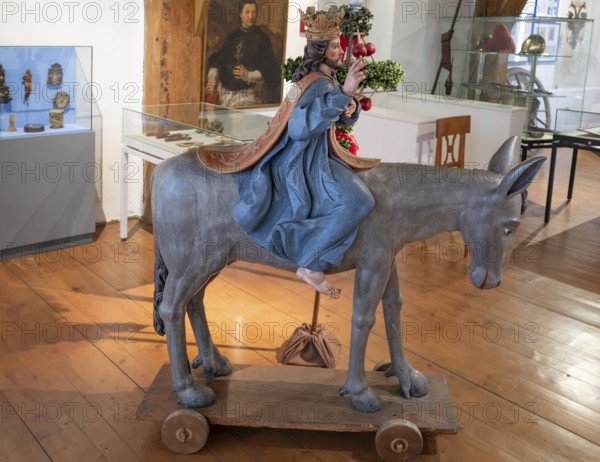 Baroque palm donkey, around 1700, Museum im Kornhaus, Hauptstr. 40, Bad forest lake, Baden-Württemberg, Germany