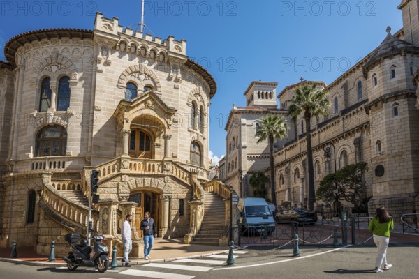 Palace of Justice and Cathedral, Old Town, Cote d'Azur, Monaco