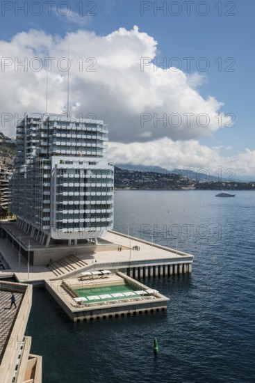 Luxury flats by the sea, architect Renzo Piano, Petit Portier, Monte Carlo, Cote d'Azur, Monaco