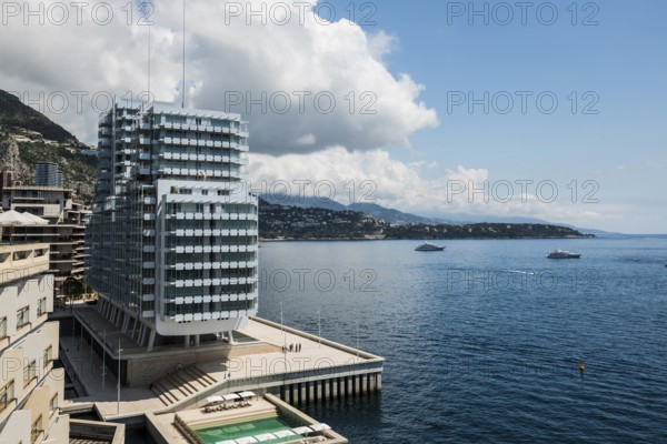 Luxury flats by the sea, architect Renzo Piano, Petit Portier, Monte Carlo, Cote d'Azur, Monaco