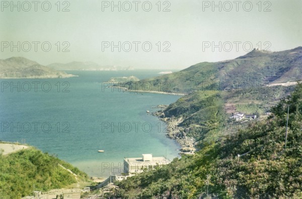 Coastline landscape at Yau Yue Wan, Port Shelter, New Territories coast, Hong Kong, Asia 1965