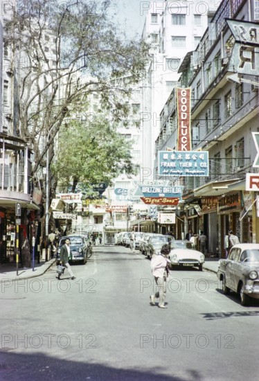Waltzing Matilda Inn and shops in Cornwall Avenue, Tsim Sha Tsui, Hong Kong, Asia 1964