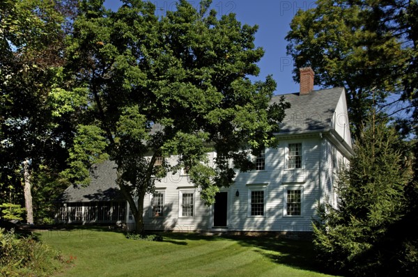 Early wooden settler's house 1780, Marksboro, New Jersey, USA