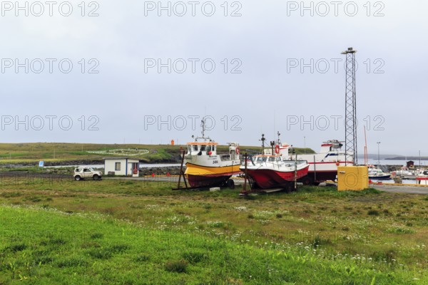 Fishing harbour, Raufarhöfn, Melrakkasletta, North-East Iceland, Iceland