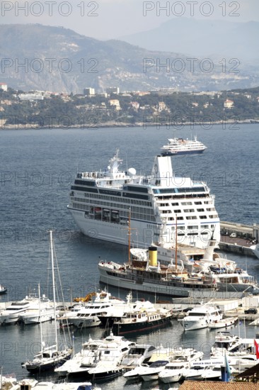 Luxurious ship, MS Nautica, cruise ship, harbour, Monaco