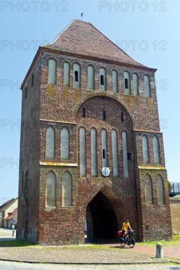 Anklamer Tor town gate, town of Usedom, Usedom Island, Mecklenburg-Western Pomerania, Germany