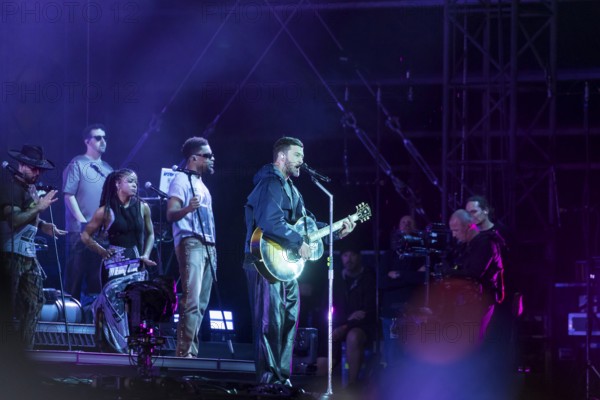 Justin Timberlake at the Lollapalooza Festival in the Olympiastadion and on the Maifeld, Berlin, 12/07/2025