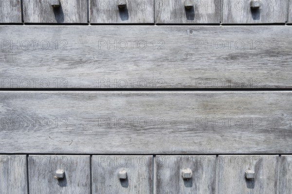 Detail of an old wooden door, background, texture, Münsterland, North Rhine-Westphalia, Germany