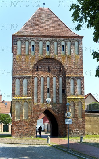 Brick building Anklamer Tor, town of Usedom, island of Usedom, Mecklenburg-Western Pomerania, Germany