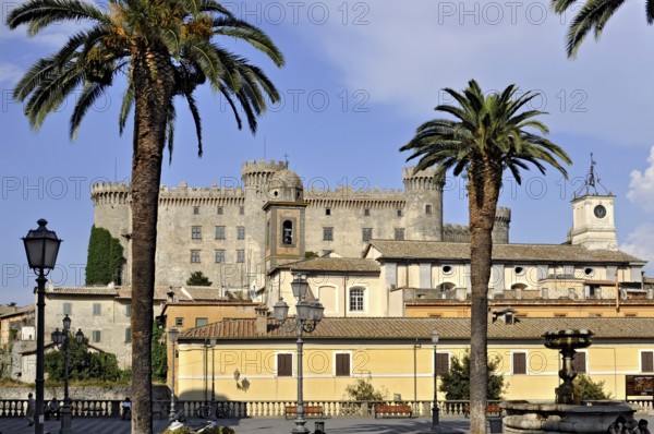 Castello Orsini Odescalchi Fortress, Old Town, Piazza IV Novembre, Bracciano, Metropolitan City of Rome, Lazio, Italy
