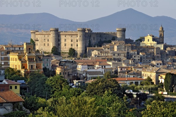 Art Nouveau villa Palazzo Rosi, Castello Odescalchi fortress, Duomo Santo Stefano cathedral, historic city centre, Bracciano, metropolitan city of Rome, Lazio, Italy