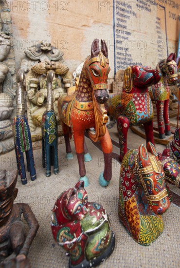 Souvenirs in the fortress in Jaisalmer, Rajasthan, India
