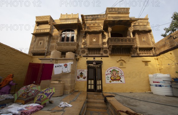 Haveli or merchant's house in the fortress of Jaisalmer, Rajasthan, India