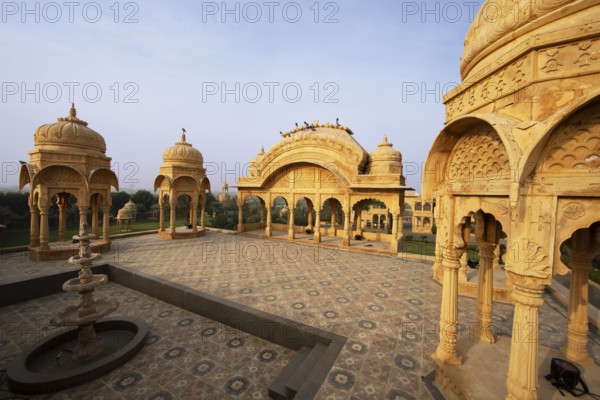 Pavilions at Rajwada Fort in Jaisalmer, Rajasthan, India