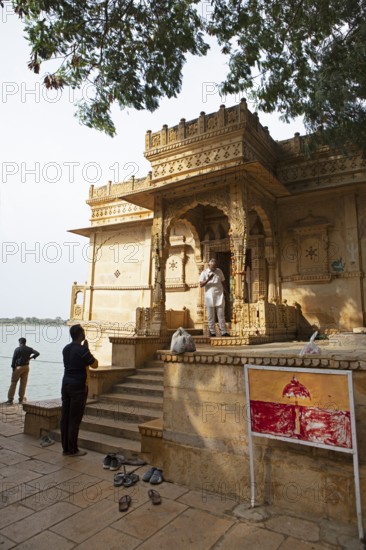 Gadi Sagar Temple at Gadisar Lake, Jaisalmer, Rajasthan, India