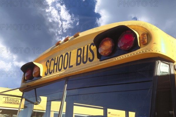 Typical American school bus, detail, New Jersey, USA