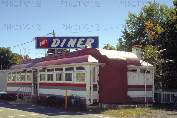 Original Diner Restaurant, decommissioned railway dining car, typical restaurant for North America, New Jersey, USA