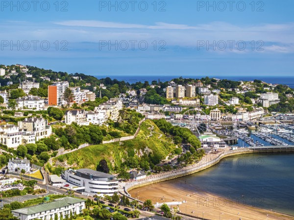 DefaultTorquay from a drone, English Riviera, Torbay, Devon, England, United Kingdom