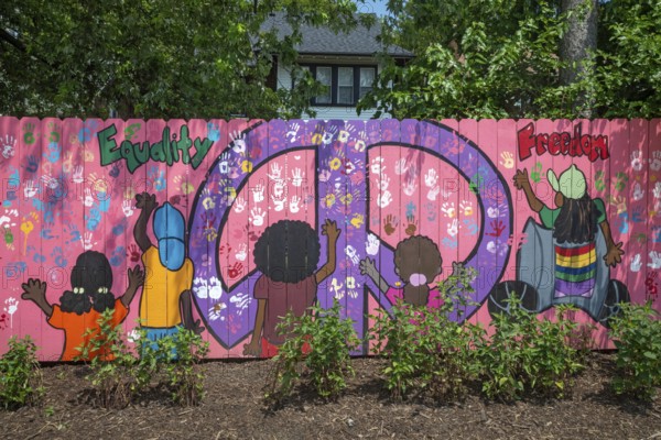 Detroit, Michigan - The city of Detroit is opening nine 'Arts Alleys' in neighborhoods around the city. The Yellow Brick Road Arts Alley provides a space for children to ride their bikes and learn about African-American history