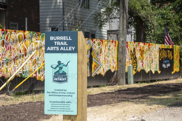 Detroit, Michigan - The city of Detroit is opening nine 'Arts Alleys' in neighborhoods around the city. The Burrell Trail was named after two young men who were killed in a house fire