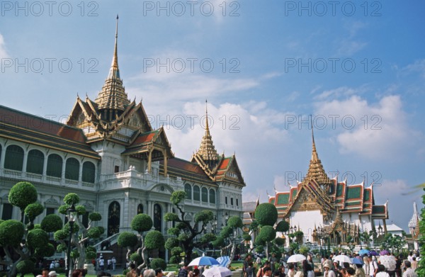 Chakri Maha Prasat Hall, Grand Palace, Bangkok, Thailand, December 2002, vintage, retro, old, historic