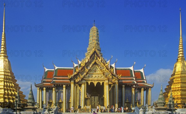 Manuscript library at Wat Phra Kaeo, Bangkok, Thailand, December 2002, vintage, retro, old, historical