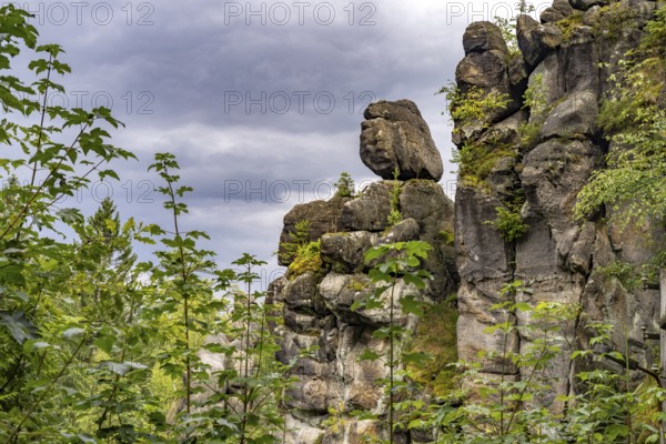 The Nonnenfelsen near Jonsdorf, Zittau Mountains, Upper Lusatia, Saxony, Germany