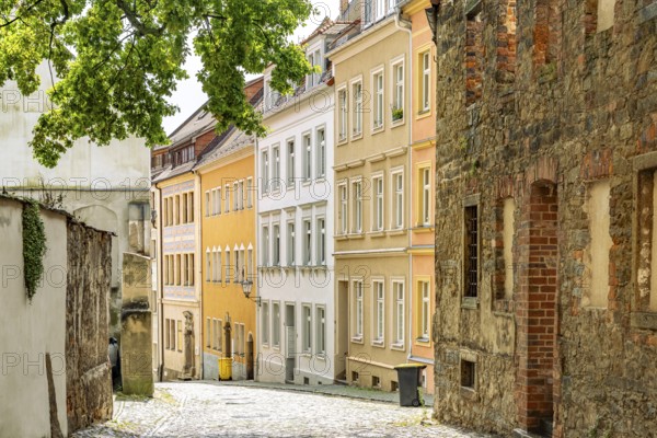Renovated houses in the old town of Bautzen, Upper Lusatia, Saxony, Germany