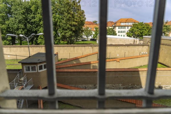 Bars and walls in the former Stasi prison Bautzen II, today a memorial in Bautzen, Upper Lusatia, Saxony, Germany
