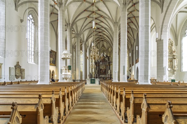 Interior of St. Peter's Cathedral in Bautzen, Upper Lusatia, Saxony, Germany