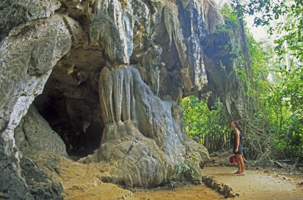 Limestone rock, Railay, two years in front of the tsunami, Krabi, Thailand, December 2002, vintage, retro, old, historic