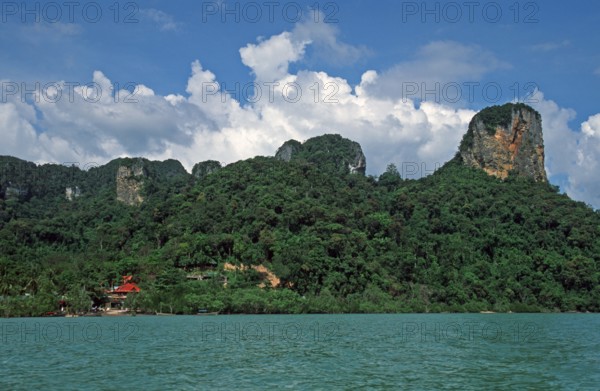 Mountains, sea, Railay East, two years in front of the tsunami, Krabi, Thailand, December 2002, vintage, retro, old, historic