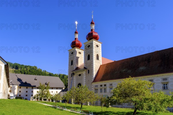 Westfront, St. Lambrecht Abbey, St. Lambrecht Benedictine Abbey, Styria, Austria