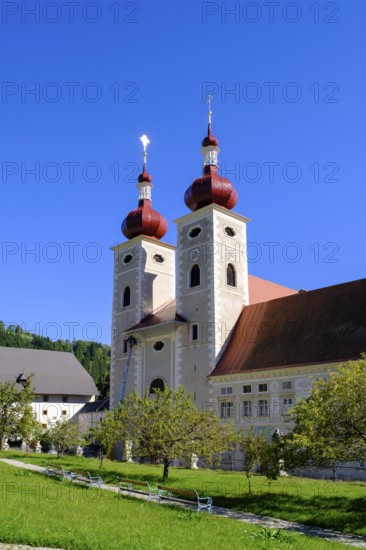 Westfront, St. Lambrecht Abbey, St. Lambrecht Benedictine Abbey, Styria, Austria