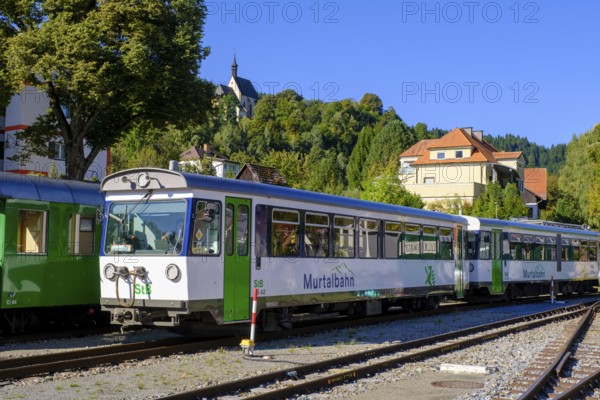 Murtalbahn, Bahnhof, Murau, Murtal, Styria, Austria