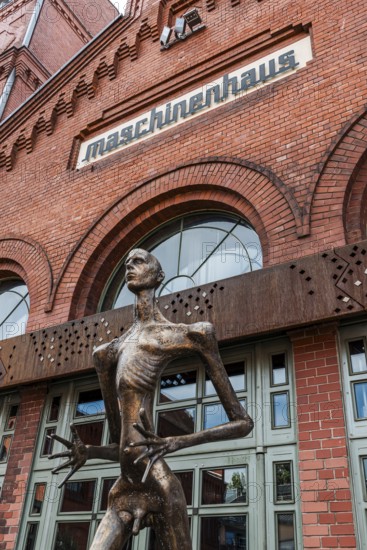 Kulturbrauerei architectural monument with the figure of Adam on Prenzlauer Berg, Berlin