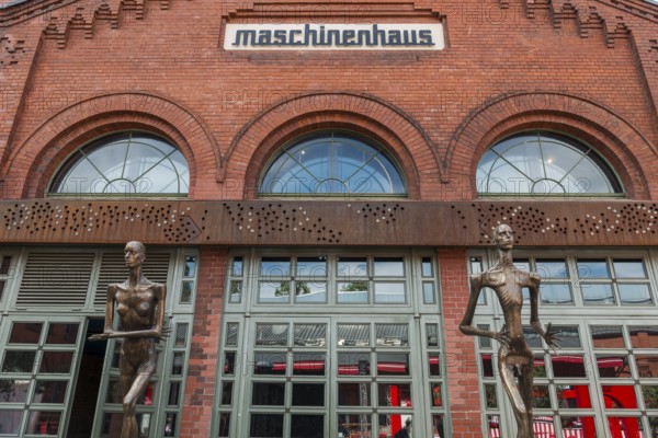 Kulturbrauerei architectural monument with the figures Adam and Eve on Prenzlauer Berg, Berlin