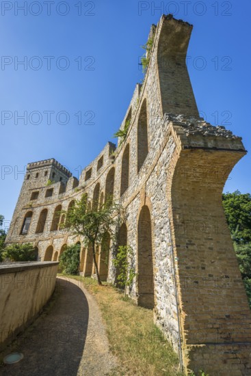 Norman tower with the wall of a Roman theatre, Sanssouci, Potsdam