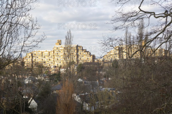 Dawson's Heights or Dawson Heights housing estate, East Dulwich, south London, England, UK architect Kate Macintosh completed 1972