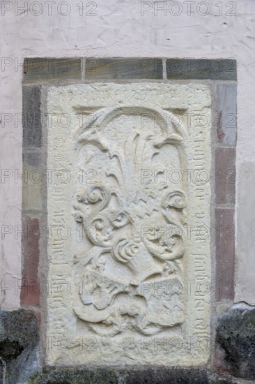 Epitaph from 1497 at the Stadtkirche, Hersbruck, Middle Franconia, Bavaria, Germany