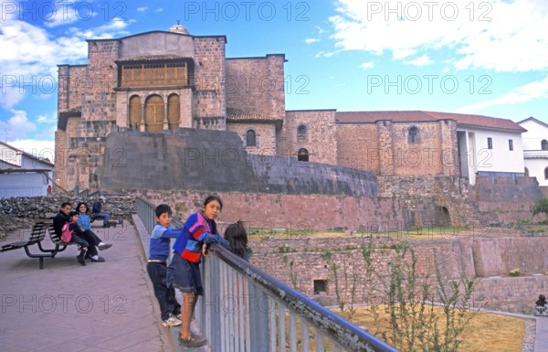 Santo Domingo church in Cusco, Andean highlands, Peru, South America, September 1997, vintage, retro, old, historic