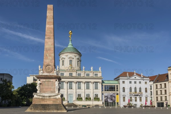 The old town hall as a museum with an obelisk on the old market square, Potsdam
