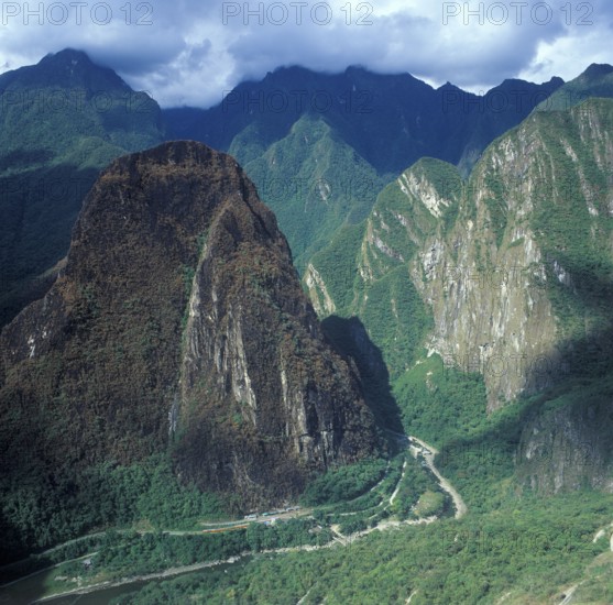 Mountains near Machu Picchu, Andean Highlands, Peru, South America, September 1997, vintage, retro, old, historic