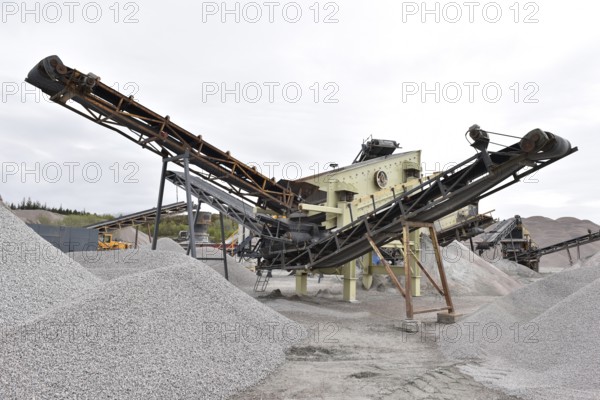 Conveyor belts, conveyor belt in a gravel pit, sand pit, gravel plant in Norway