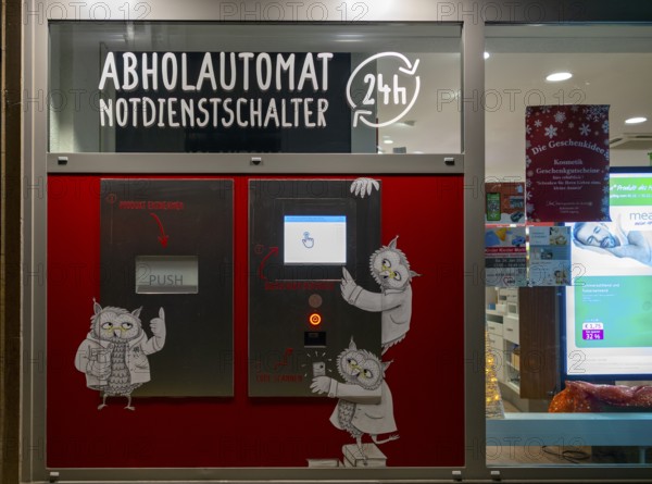 Emergency Service Desk, Pick-Up Machine, Pharmacy Dr Dorda, Asperg, Ludwigsburg, Baden-Württemberg, Germany