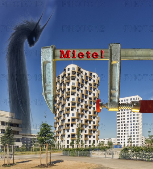 Symbolic image, spectre rent increase, rent rises, housing shortage, housing shortage, housing shortage, rent usury, tenant association, tenant association, rent, lack of living space, student housing, moving in, foreign housing search, overpricing, tenant protection, house building