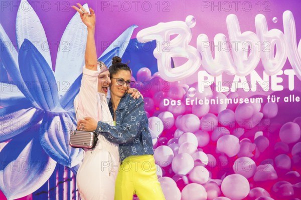 Luise Zücker and Zora Alber at the opening of Bubble Planet - The Adventure Museum for All Senses at Arena Berlin, Berlin, 11.12.2025