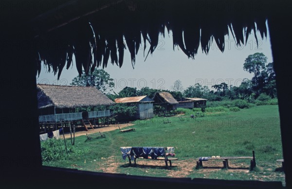 Pantoja village near Iquitos, Peru, South America, September 1997, vintage, retro, old, historic
