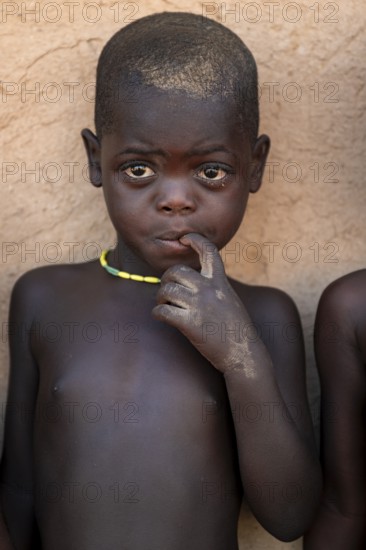 Portrait, child, Hakaona tribe also Havakona or Hakawona, near Opuwo, Kunene, Namibia